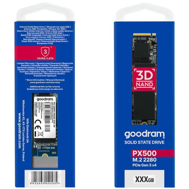 накопичувач M.2 1TB PX500 G3 NVMe PCIe 3.0 2280 GOODRAM SSDPR-PX500-01T-80-G3