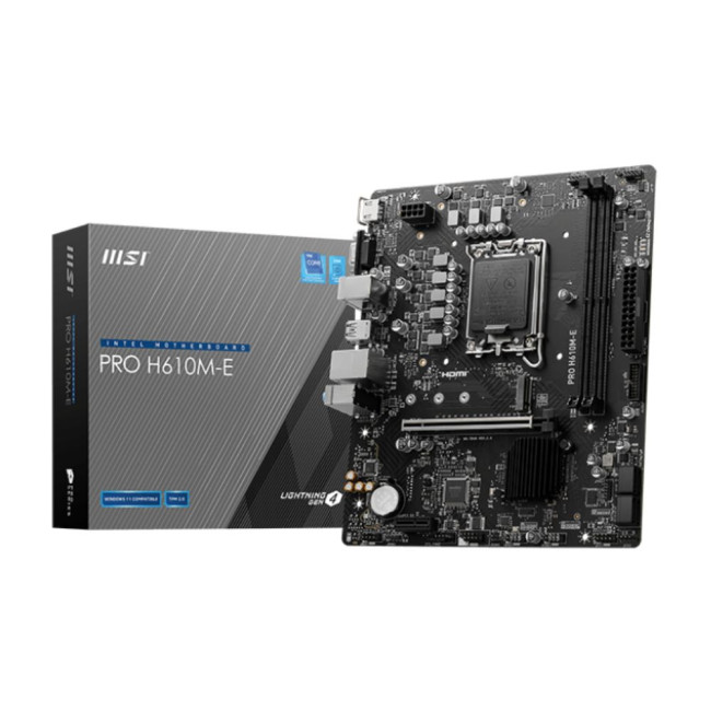 Материнська плата s1700/2DDR5/VGA/HDMI/2PCIe/4SATA/1M.2 MSI PRO H610M-E