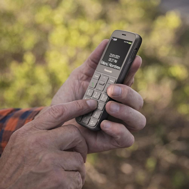 Мобільний телефон сірий PANASONIC KX-TU160EXG