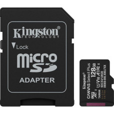 Карта пам'яті 128GB microSDXC Canvas Select Plus Gen3 150MB/s A1 Card + Adapter KINGSTON SDCS3/128GB
