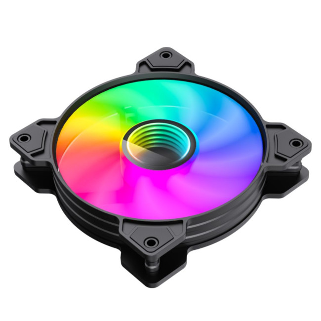 Кулер для корпусу 120 мм, 3pin(F),SM2.5-4PIN(M) SATA, 2PIN LED, ARGB HUB, чорна рамка FN12A-M6I GAMEMAX FN12A-M6I
