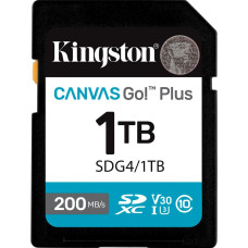 Карта пам'яті 1TB SDXC Canvas Go Plus Gen4 200MB/s C10 UHS-I U3 V30 KINGSTON SDG4/1TB