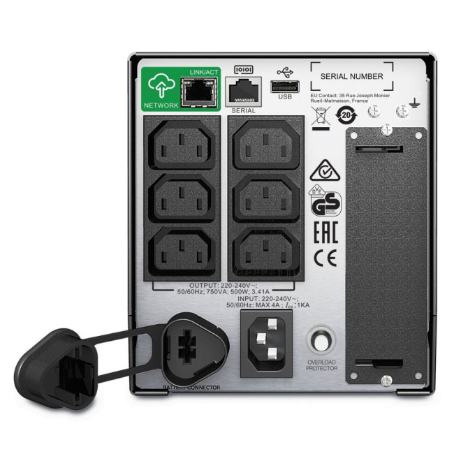 ДБЖ 500W/750VA,L-I,USB,LCD,Smart Slot,SmartConnect APC SMT750IC
