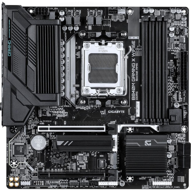 Mатеринська плата sAM5 AMD B840 2xDP/HDMI 2xM.2 2.5GbE LAN mATX GIGABYTE B840M GAMING X WIFI6E