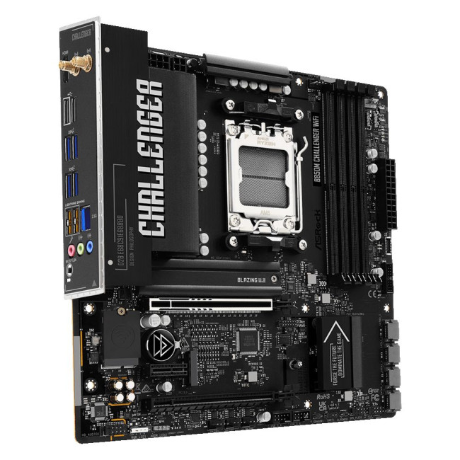 Mатеринська плата sAM5 AMD B850 4xDDR5 HDMI 2xM.2 2.5GbE LAN mATX ASROCK B850M CHALLENGER WIFI