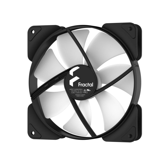 Вентилятор для корпусу 140 мм, білий, RGB PWM Aspect 14 RGB PWM White Frame FRACTAL DESIGN Aspect 14 RGB PWM White Frame (FD-F-AS1-1409)