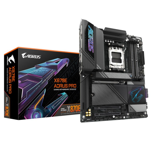 Mатеринська плата sAM5 AMD X870E HDMI 4xM.2  USB4.0 2.5GbE LAN ATX GIGABYTE X870E AORUS PRO