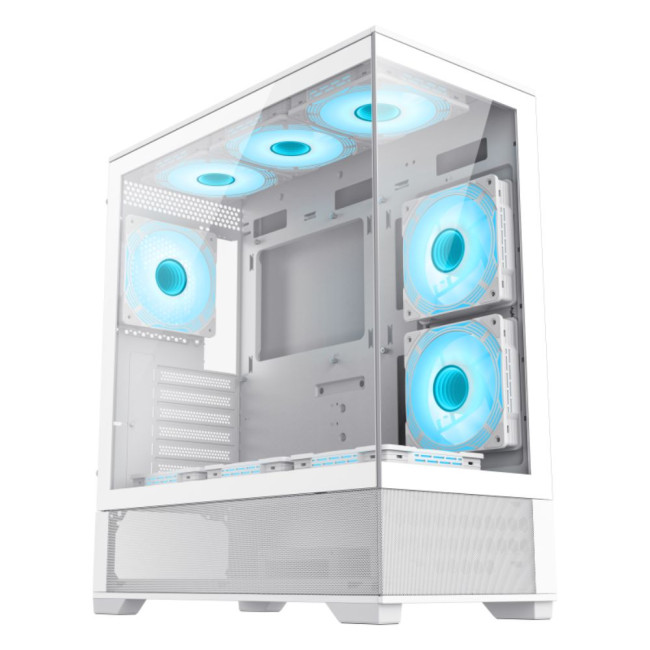 Корпус комп'ютерний Midi ATX без блока живлення, E-ATX, ATX, M-ATX, ITX, Tempered Glass, Mesh GAMEMAX Vista AW