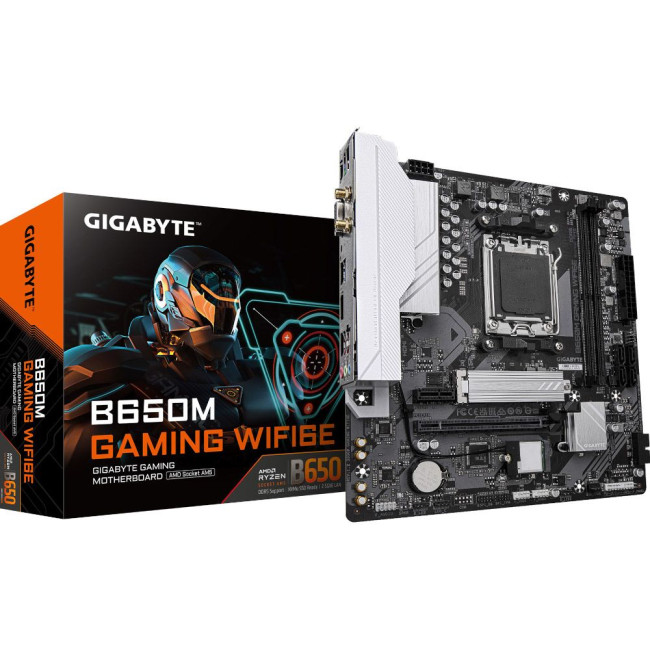 Mатеринська плата sAM5 AMD B650 HDMI/VGA  1xM.2  2.5GbE LAN mATX GIGABYTE B650M GAMING WIFI6E