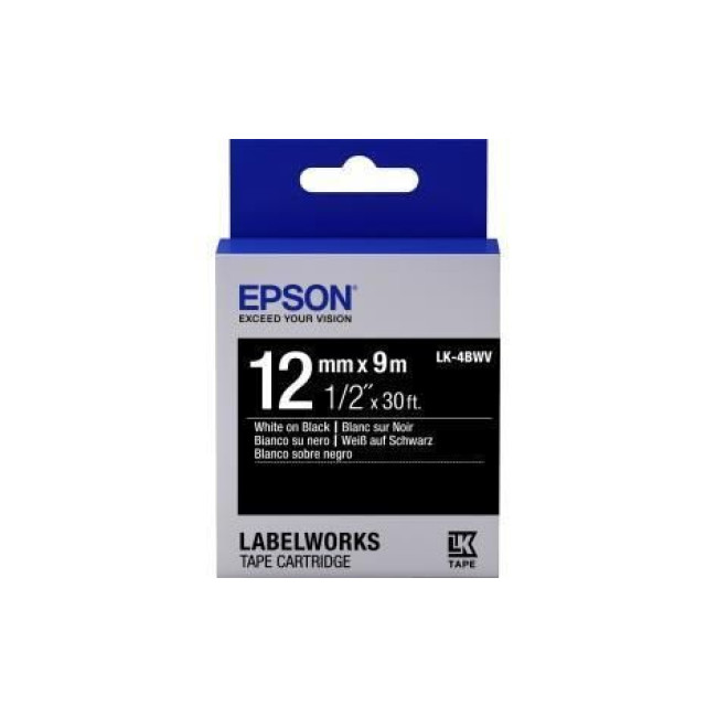 Стрічка для принтера EPSON Tape - LK4BWV Vivid White/Blac (C53S654009)