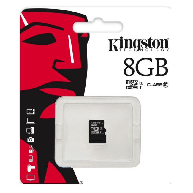 Карта пам'яті 8GB microSDHC/SDXC C10 A1 Industrial 100R/80W UHS-I Speed Class U3, V30, A1 KINGSTON SDCIT2/8GBSP
