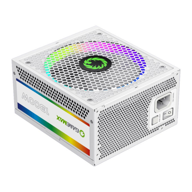 Блок живлення ATX 1300W, 80 Platinum,RGB Smart  fan 140mm,fully modularOVP, UVP, OTP, OCP, OLP, OPP, GAMEMAX RGB-1300 WH (ATX3.1 PCIe5.1)