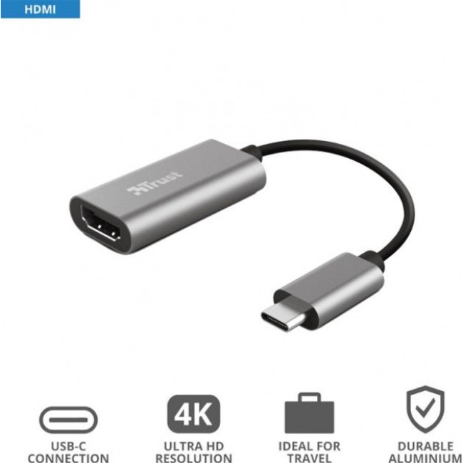 Адаптер USB-C to HDMI TRUST USB-C to HDMI Adapter (23774)