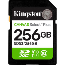 Карта пам'яті 256GB SDXC Canvas Select Plus Gen3 150MB/s C10 UHS-I U1 V10 KINGSTON SDS3/256GB