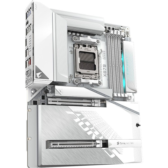 Mатеринська плата sAM5 AMD X870 HDMI/2xUSB4 Type-C 4xM.2 5GbE LAN ATX GIGABYTE X870 AORUS STEALTH ICE