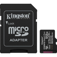 Карта пам'яті 512GB microSDXC Canvas Select Plus Gen3 150MB/s A1 Card + Adapter KINGSTON SDCS3/512GB