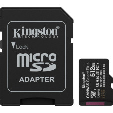 Карта пам'яті 512GB microSDXC Canvas Select Plus Gen3 150MB/s A1 Card + Adapter KINGSTON SDCS3/512GB