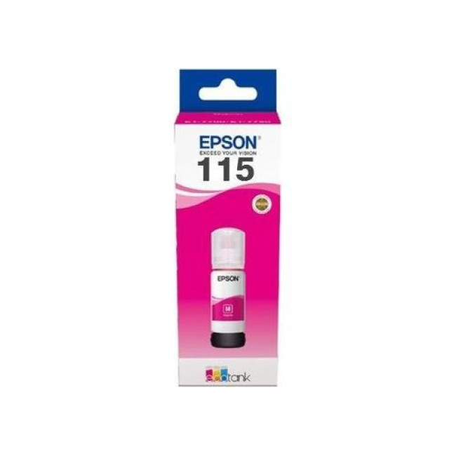 Картридж малиновий EPSON 115 EcoTank Magenta ink bottle (C13T07D34A)