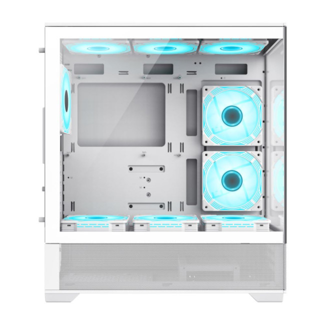 Корпус комп'ютерний Midi ATX без блока живлення, E-ATX, ATX, M-ATX, ITX, Tempered Glass, Mesh GAMEMAX Vista AW