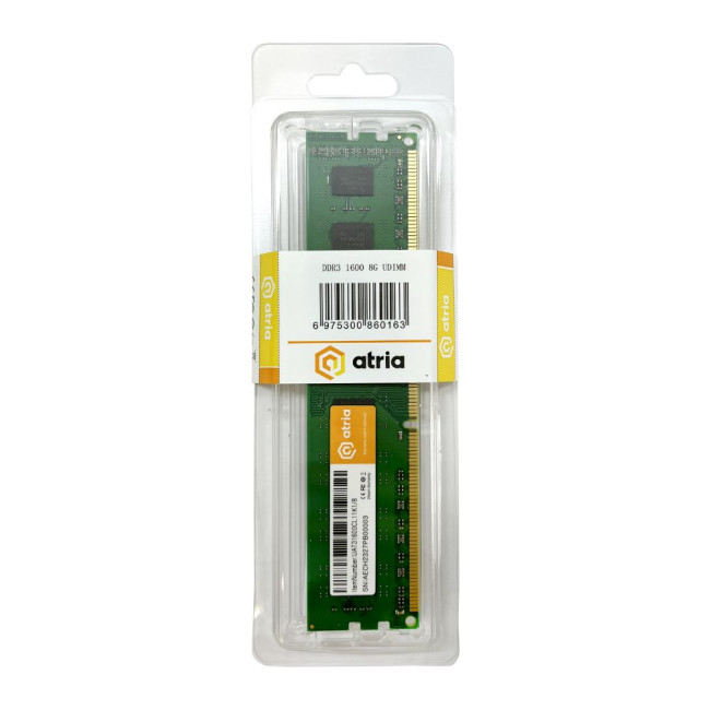 модуль пам'яті 8Gb DDR3 1600MHz ATRIA UAT31600CL11K1/8