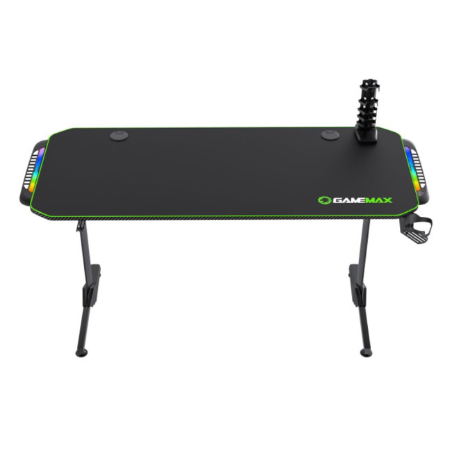 Стіл геймерський D140 Carbon-RGB чорний, вуглецеве волокно, ергономічний дизайн GAMEMAX D140 Carbon-RGB