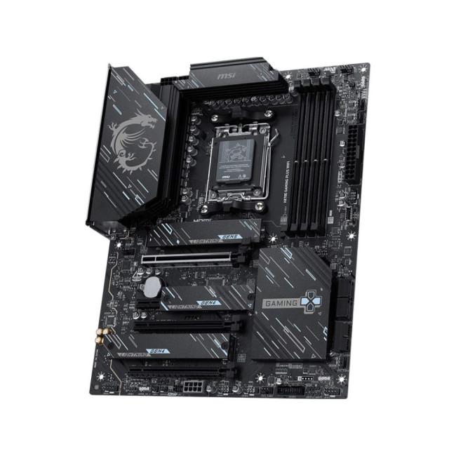 материнська плата sAM5/4DDR5/HDMI/USB4/4PCIe/4M.2/4SATA/LAN5Gb MSI X870E GAMING PLUS WIFI