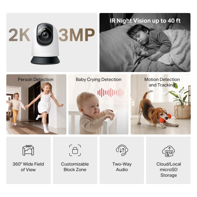 Домашняя Wi-Fi камера Mercusys, MC210 MERCUSYS MC210