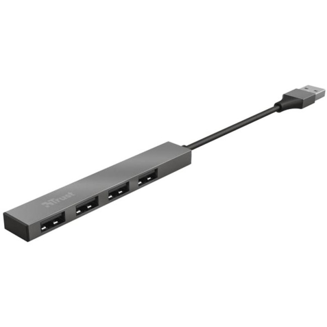 4-Портовий Концентратор Halyx Aluminium Mini USB 2.0 Hub TRUST Halyx 4-PORT Mini USB 2.0 Hub (23786)