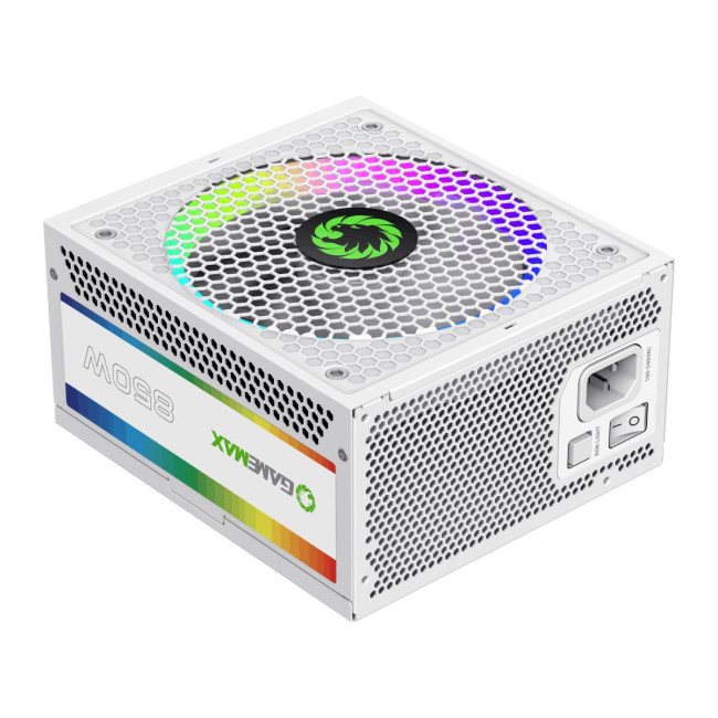 Блок живлення 850W, 80 Gold,ARGB ring fan 140mm,fully modularOPP, OVP, UVP, OCP, OTP, SCP GAMEMAX RGB 850 PRO WH (ATX3.1PCIe5.1)