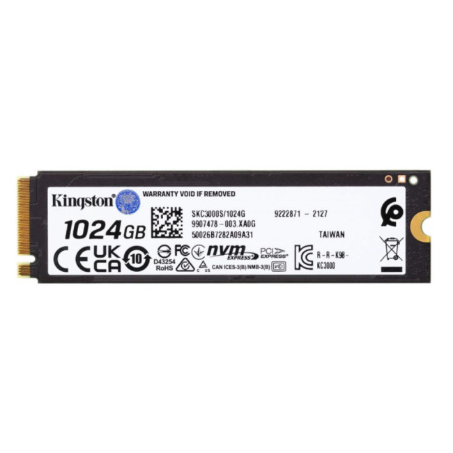 накопичувач M.2 1024GB KC3000, PCIe 4.0  NVMe KINGSTON SKC3000S/1024G