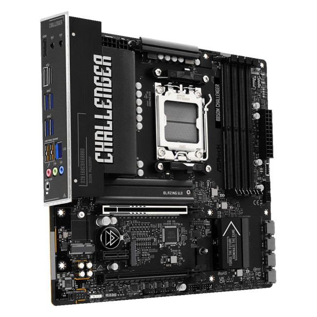 Mатеринська плата sAM5 AMD B850 4xDDR5 HDMI 2xM.2 2.5GbE LAN mATX ASROCK B850M CHALLENGER