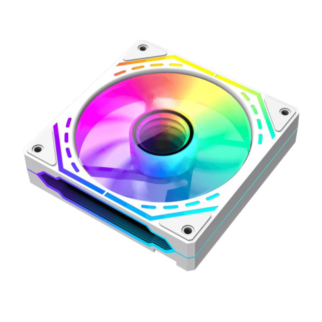 Кулер для корпусу 120 мм, 4pin(M/F)/3pin(M/F), ARGB, PWM, білий FN12A-S2I-W GAMEMAX FN12A-S2I-W