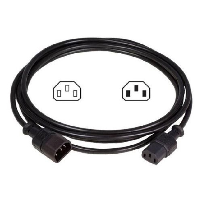 Кабель живлення IEC320 C13 - IEC320 C14 довжина 1,8м. CONTEG IP-C-C3C418