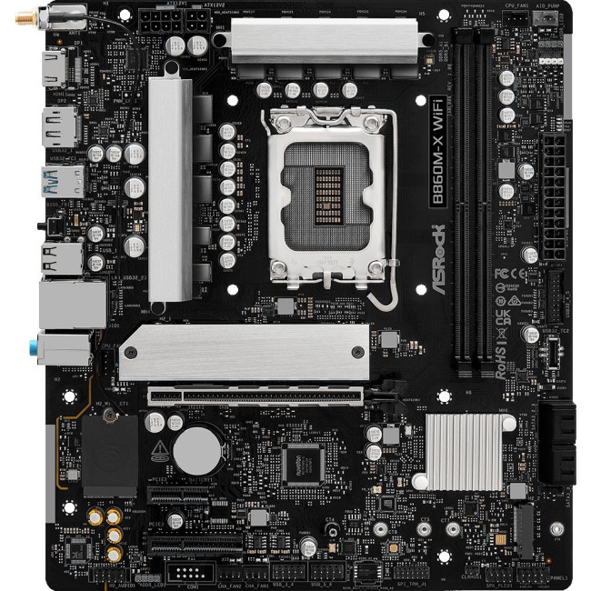 Mатеринська плата s1851 Intel B860 2xDDR5 DP/HDMI 3xM.2 2.5GbE LAN mATX ASROCK B860M-X WIFI