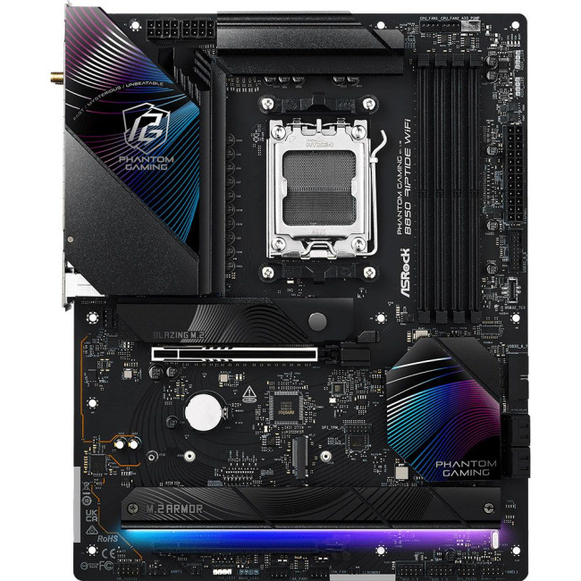 Mатеринська плата sAM5 AMD B850 4xDDR5 HDMI 4xM.2 2.5GbE LAN ATX ASROCK B850 RIPTIDE WIFI