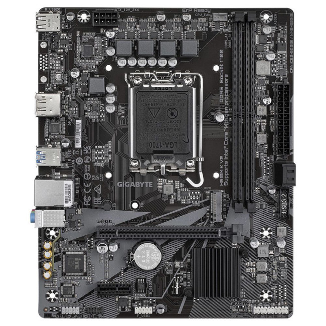 Mатеринська плата s1700 Intel H610 DP/HDMI 2xDDR5 1xM.2 GbE LAN mATX GIGABYTE H610M K V2