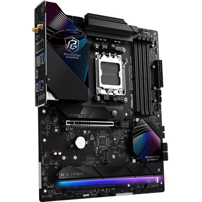Mатеринська плата sAM5 AMD B850 4xDDR5 HDMI 4xM.2 2.5GbE LAN ATX ASROCK B850 RIPTIDE WIFI