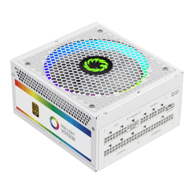 Блок живлення 1050W, 80 Gold,ARGB ring fan 140mm,fully modularOPP, OVP, UVP, OCP, OTP, SCP GAMEMAX RGB1050 PRO WH (ATX3.1PCIe5.1)