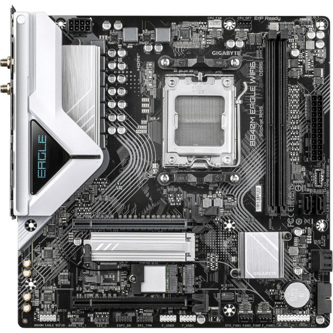 Mатеринська плата sAM5 AMD B840 DP/HDMI 2xM.2 2.5GbE LAN mATX GIGABYTE B840M EAGLE WIFI6