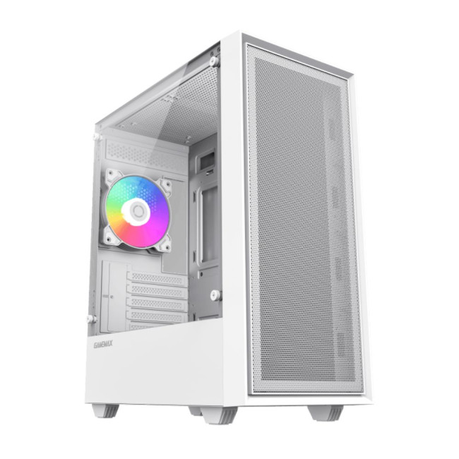 Корпус Micro ATX без блока живлення, закалене скло GAMEMAX Storm White