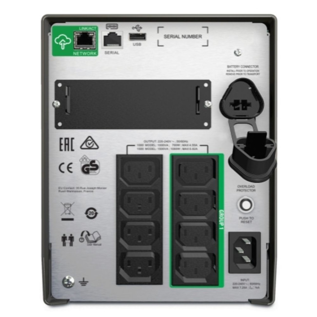 ДБЖ 700W/1000VA,L-I,USB,LCD,Smart Slot,SmartConnect APC SMT1000IC