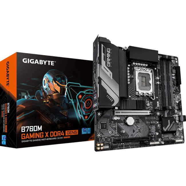 Mатеринська плата s1700 Intel B760 HDMI/DP 2xM.2 2.5GbE LAN mATX GIGABYTE B760M GAMING X DDR4 GEN5