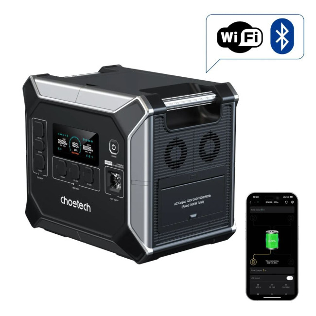 Портативна станція ДБЖ Chootech 2400 Вт CHOETECH 2400W UPS PS (BS067)