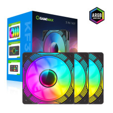 Кулер для корпусу 120mm*3 KIT ARGB fan GAMEMAX KF300 BK