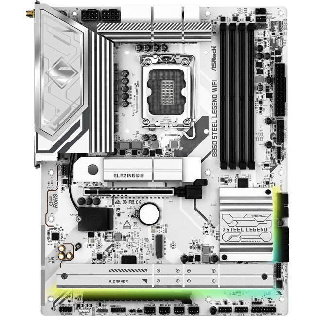 Mатеринська плата s1851 Intel B860 4xDDR5 DP/HDMI/TB4 4xM.2 2.5GbE LAN ATX ASROCK B860 STEEL LEGEND WIFI