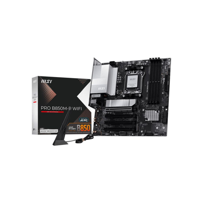 материнська плата sAM5/4DDR5/HDMI/DP/4PCIe/3M.2/4SATA/LAN5Gb MSI PRO B850M-P WIFI