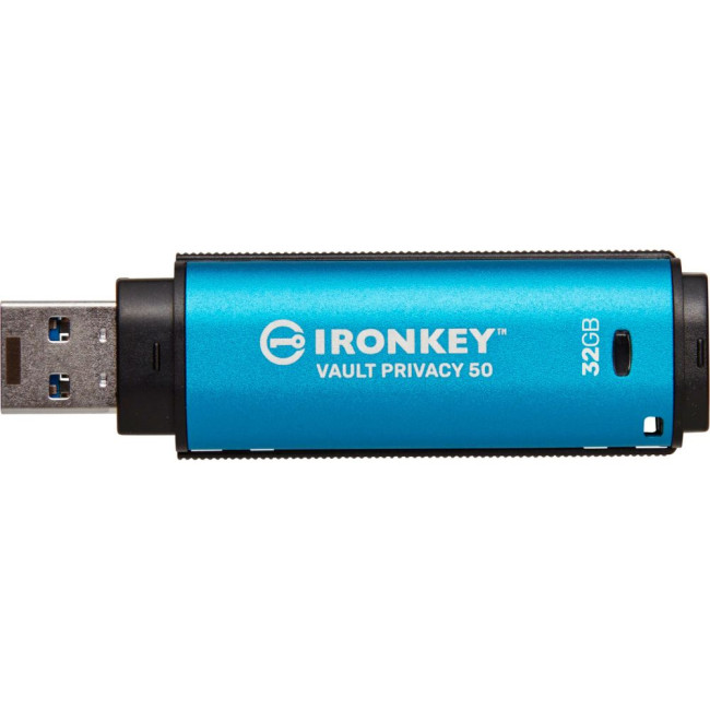 Флеш пам'ять 32GB IronKey Vault Privacy 50 AES-256 Encrypted, FIPS 197,  шифрування XTS-AES 256-bit KINGSTON IKVP50/32GB