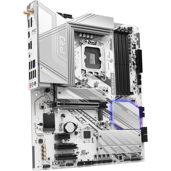 Mатеринська плата s1851 Intel Z890 4xDDR5 DP/HDMI/2xTB4 4xM.2 2.5GbE LAN ATX ASROCK Z890 PRO RS WIFI WHITE