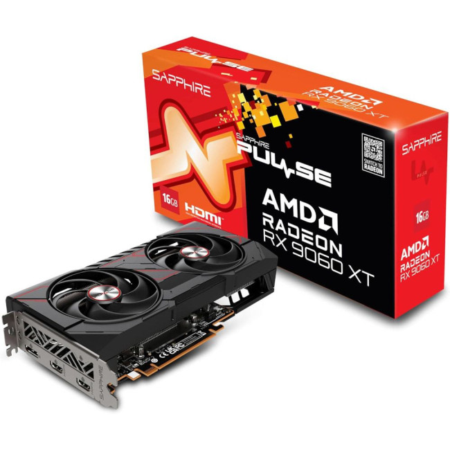 Відеокарта Sapphire AMD PULSE RX 9060 XT GAMING OC 16GB DUAL HDMI / DP LITE SAPPHIRE 9060 XT GAMING OC PULSE 16GB (11350-03-20G)