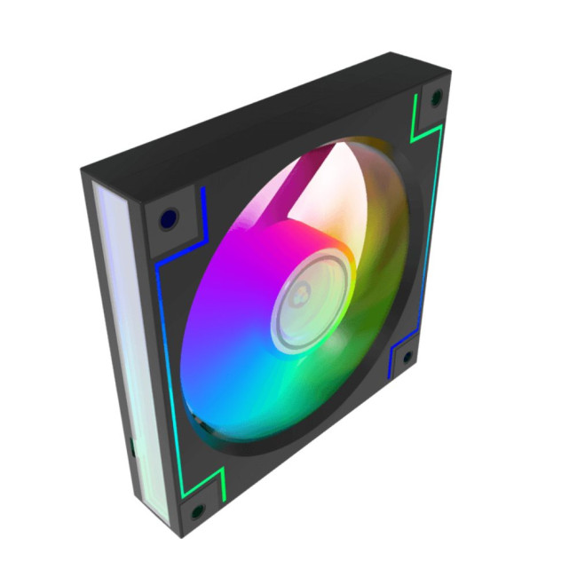 Кулер для корпусу  120мм  КІТ 3*120ммmm Black frame ARGB Fan 3 in 1 Kit GAMEMAX RD300 BK